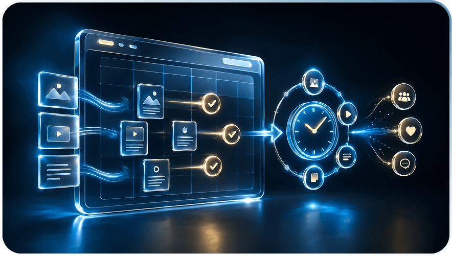 خدمة إدارة محتوى حسابات وسائل التواصل الاجتماعي